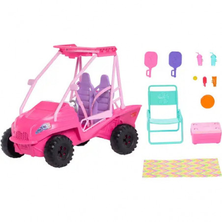 Barbie Mysteries: Beach Detectives Ultimativer Strand-Buggy Spielset mit mehr als 10 Zubehörteilen