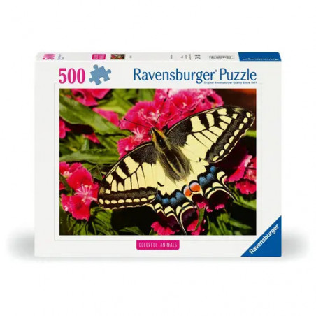 Ravensburger Puzzle 12001335, Colorful Animals - Schmetterling - 500 Teile Puzzle für Erwachsene und Kinder ab 12 Jahr