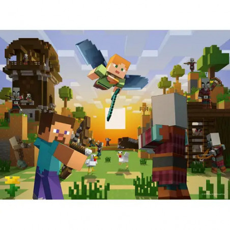 Ravensburger Kinderpuzzle - 12004177 Minecraft Baukunst und Abenteuer - Puzzle für Kinder ab 7 Jahren, mit 150 Teilen