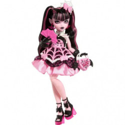 Monster High Scary Sweet Birthday Draculaura-Puppe im Partykleid mit Ballon und Geschenk
