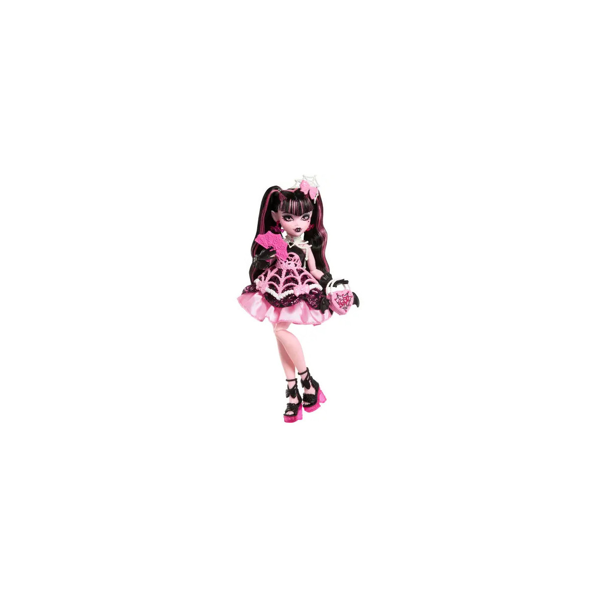 Monster High Scary Sweet Birthday Draculaura-Puppe im Partykleid mit Ballon und Geschenk