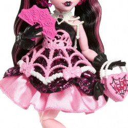 Monster High Scary Sweet Birthday Draculaura-Puppe im Partykleid mit Ballon und Geschenk