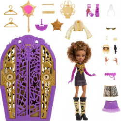 Monster High Skulltimate Secrets Hauntlywood-Mysteries-Spielset, Clawdeen Wolf Puppe mit mehr als 19 Überraschungen