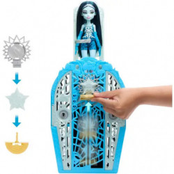 Monster High Skulltimate Secrets Hauntlywood-Mysteries-Spielset, Frankie-Stein-Puppe mit mehr als 19 Überraschungen