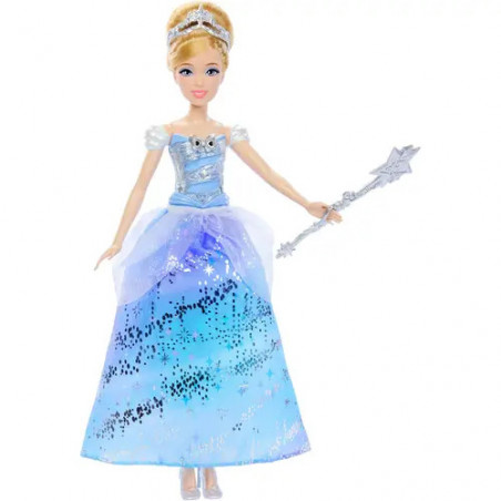 Disney Princess, Cinderella-Modepuppe im bezaubernden Ballkleid mit Licht und Geräuschen, vom Film inspiriert