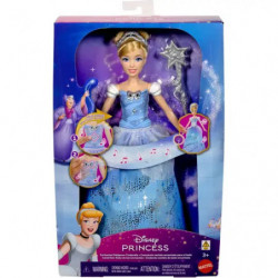 Disney Princess, Cinderella-Modepuppe im bezaubernden Ballkleid mit Licht und Geräuschen, vom Film inspiriert