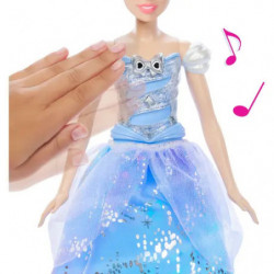 Disney Princess, Cinderella-Modepuppe im bezaubernden Ballkleid mit Licht und Geräuschen, vom Film inspiriert
