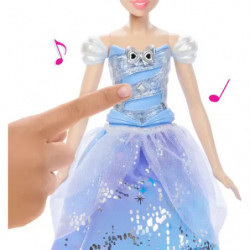 Disney Princess, Cinderella-Modepuppe im bezaubernden Ballkleid mit Licht und Geräuschen, vom Film inspiriert