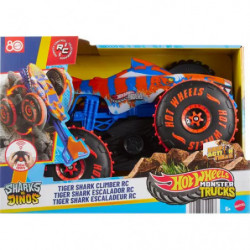Hot Wheels Monster Trucks Tiger Shark Climber RC-Fahrzeug, batteriebetriebener Spielzeug-Truck mit Fernbedienung