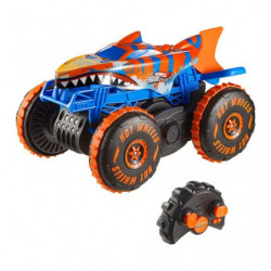 Hot Wheels Monster Trucks Tiger Shark Climber RC-Fahrzeug, batteriebetriebener Spielzeug-Truck mit Fernbedienung