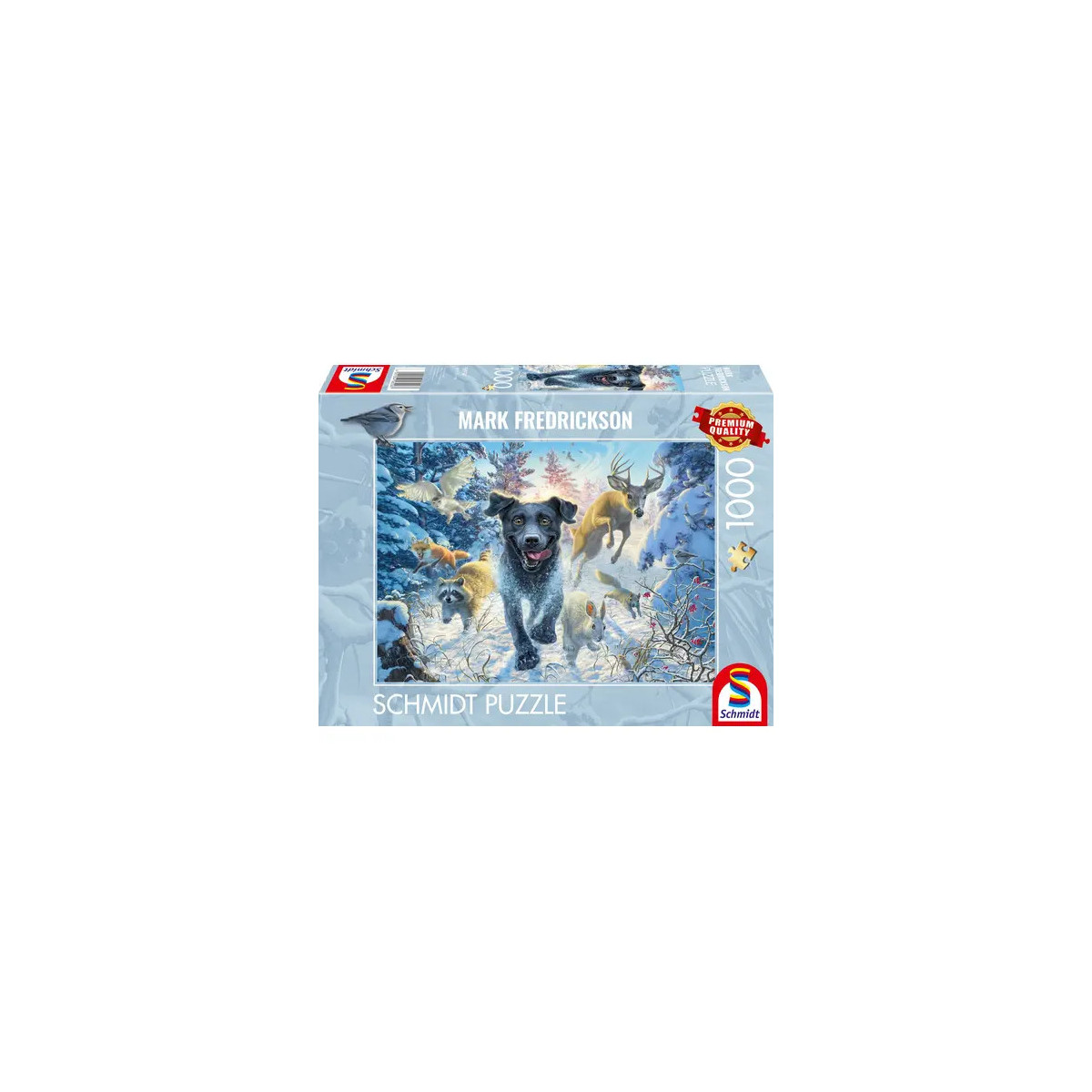 PU1000T.M.Frederickson Hundeliebe, schwarzer Labrador im Sch