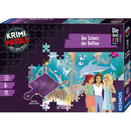 Krimi-Puzzle: Die drei !!! - Der Schatz der Delfine