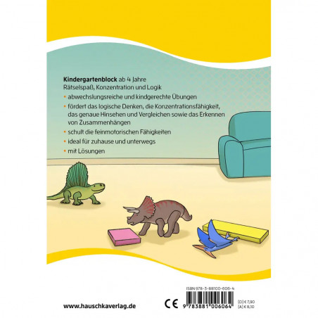Kindergartenblock - Rätselspaß, Konzentration und Logik ab 4