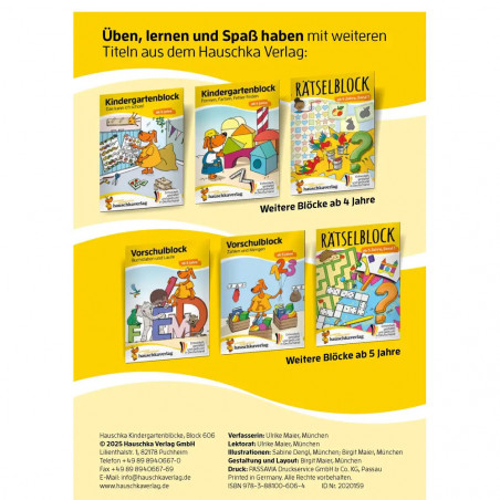 Kindergartenblock - Rätselspaß, Konzentration und Logik ab 4