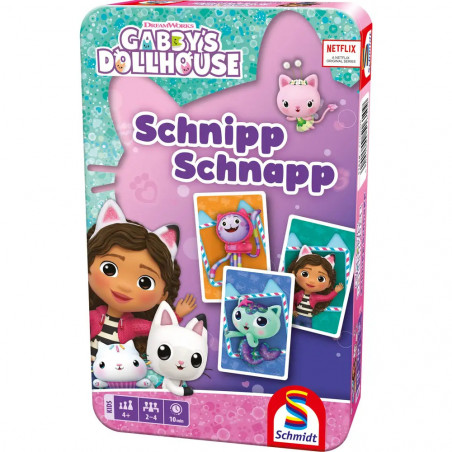 Schmidt Spiele - Gabby's Dollhouse, Schnipp Schnapp (in Metalldose)
