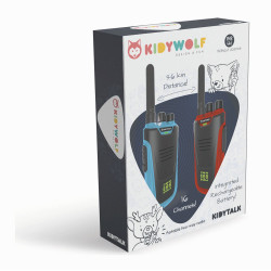 Kidywolf - Walkie-Talkies mit Taschenlampe blau/rot