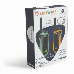 Kidywolf - Walkie-Talkies mit Taschenlampe grün/orange