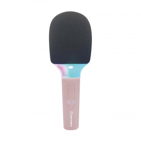Kidywolf - Mikrofon Bluetooth mit Licht rosa
