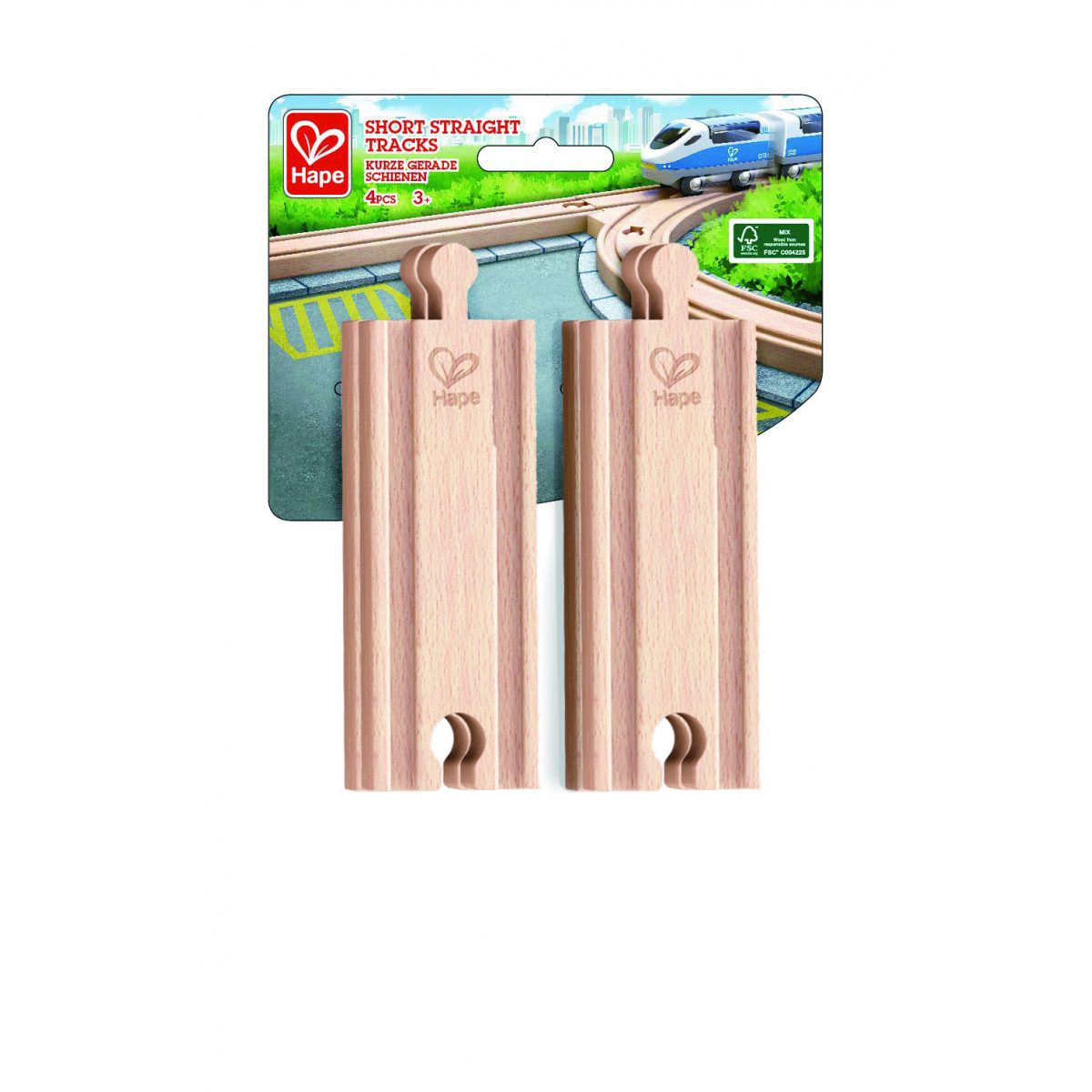 Hape - Kurze Eisenbahnschienen, 4 Stück