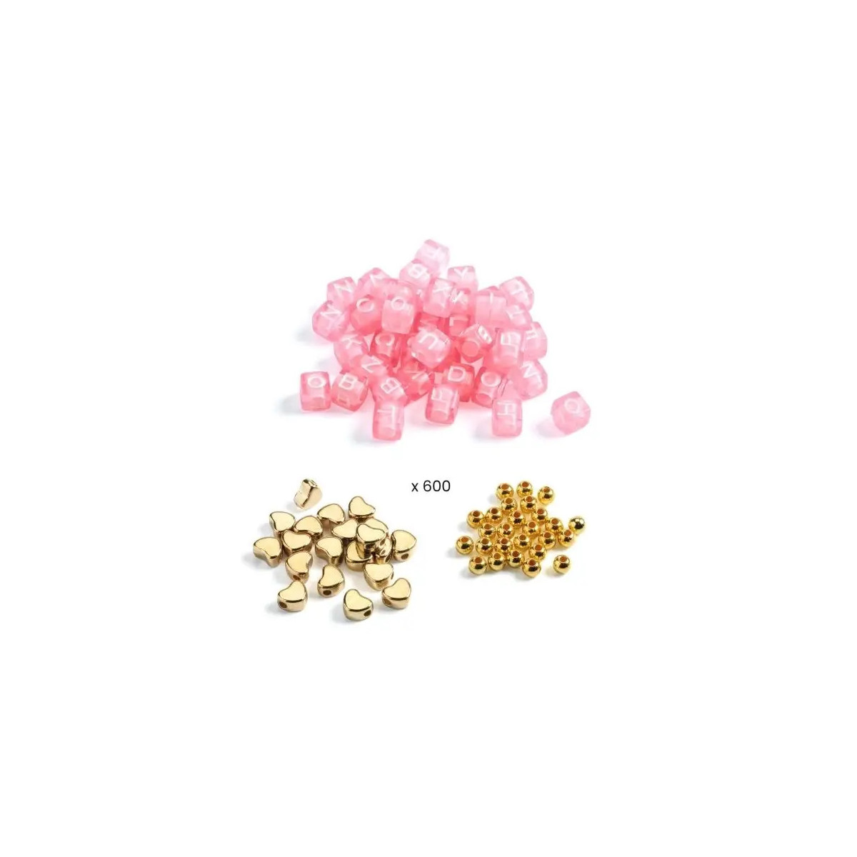 Schmuck basteln: Buchstaben Gold