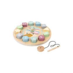 Lernuhr Holz Edda - bunt