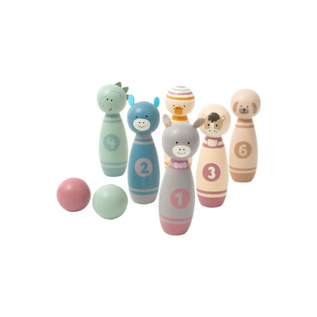 Kegelspiel Holz - bunt