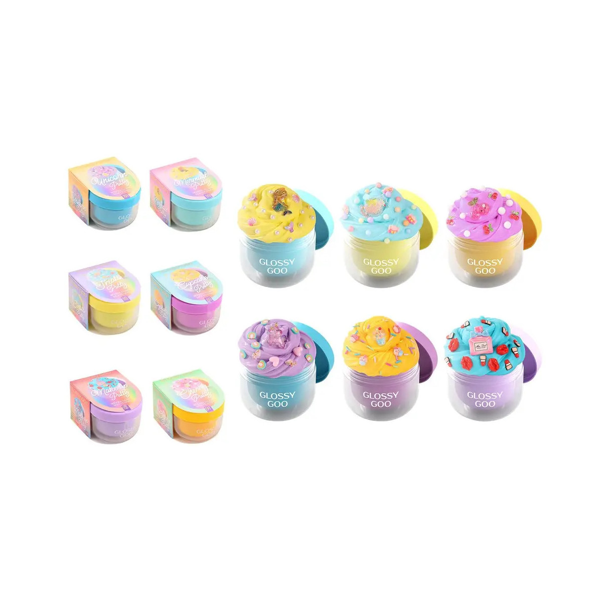 GlossyGoo - Beauty putty in display, 6 assorti