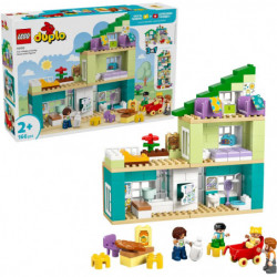 Modernes Familienhaus mit Figuren – 3-in-1-Set