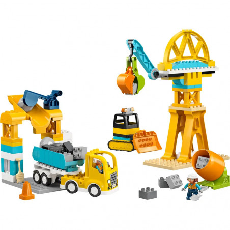 Baustelle mit Baufahrzeugen – 3-in-1-Set