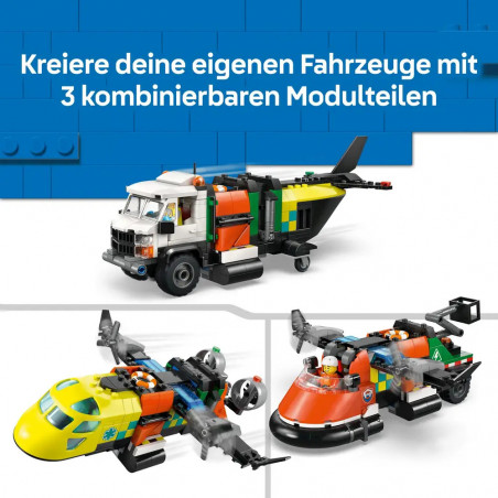 Kombinationsset mit Flugzeug, Wartungsfahrzeug und Luftkisse
