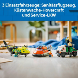Kombinationsset mit Flugzeug, Wartungsfahrzeug und Luftkisse