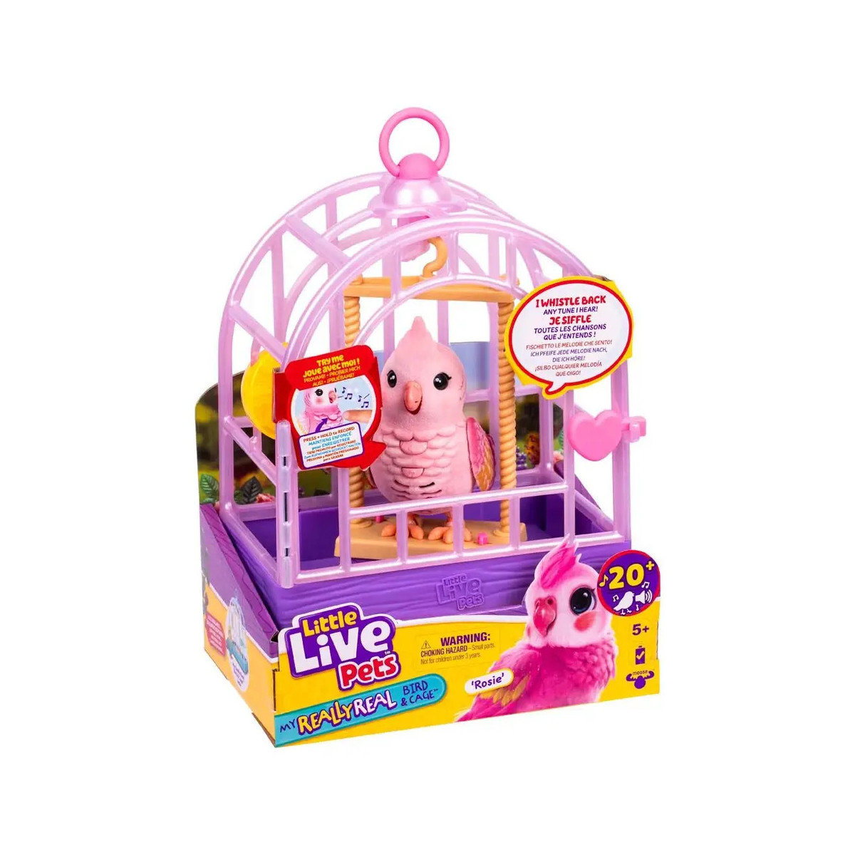 Little Live Pets: My Really Real Bird + Vogelkäfig - Rosie