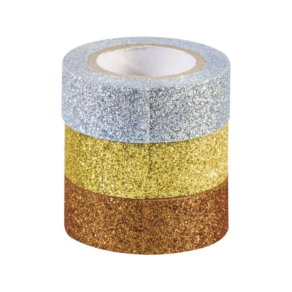 Glitter Tape 3er gold silber