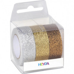 Glitter Tape 3er gold silber