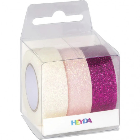Glitter Tape 3er pink