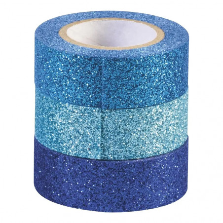 Glitter Tape 3er blau