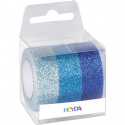 Glitter Tape 3er blau