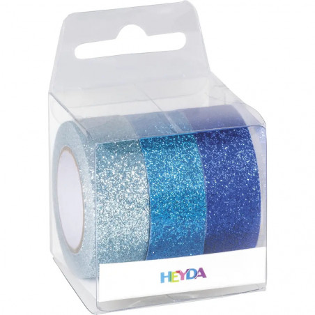 Glitter Tape 3er blau