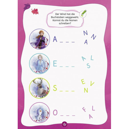 Ravensburger - Disney Die Eiskönigin 2 Mein Vorschulblock: Lesen und Schreiben