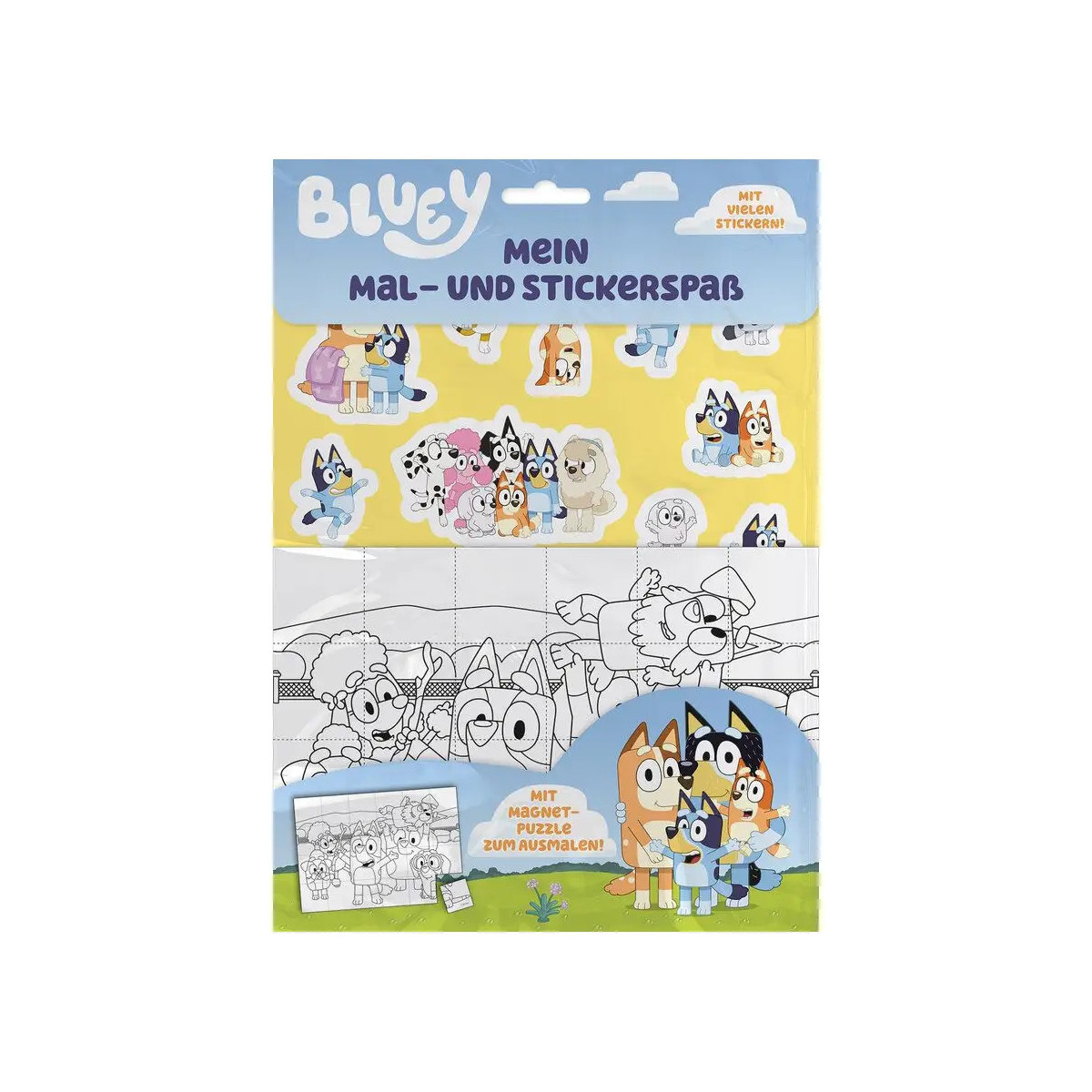 Bluey: Mein Mal- und Stickerspaß