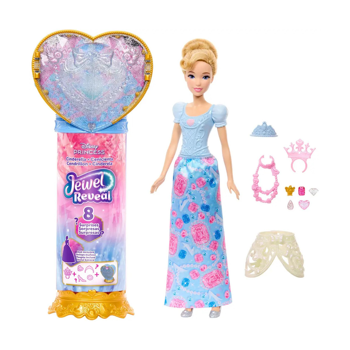 Disney Prinzessin Juwel Reveal Cinderella Puppe