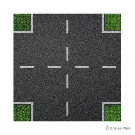 BRIXIES Bodenplatte Straße Kreuzung 32x32cm