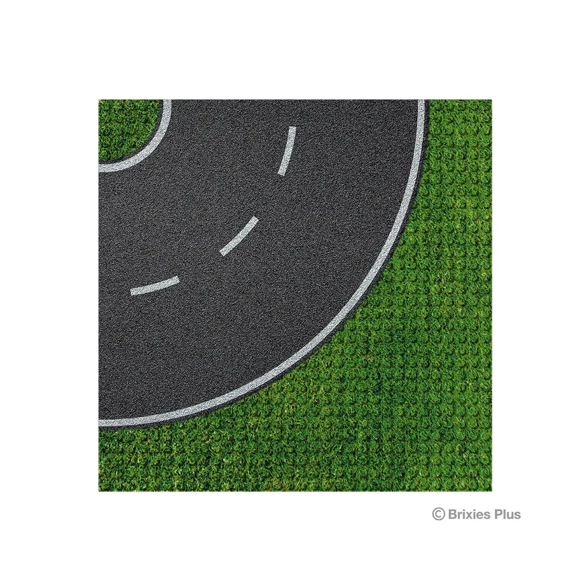 BRIXIES Bodenplatte Straße Kurve 32x32cm