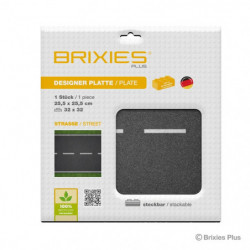 BRIXIES Bodenplatte Straße Gerade 32x32cm