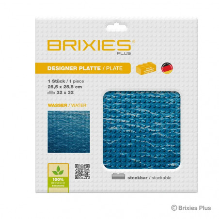 BRIXIES Bodenplatte Wasser 32x32cm