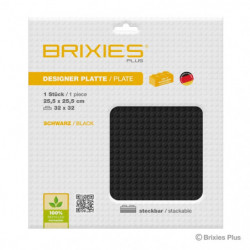 BRIXIES Bodenplatte Basic schwarz 32x32cm
