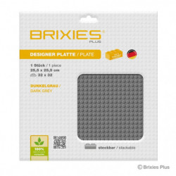 BRIXIES Bodenplatte Basic dunkelgrau 32x32cm