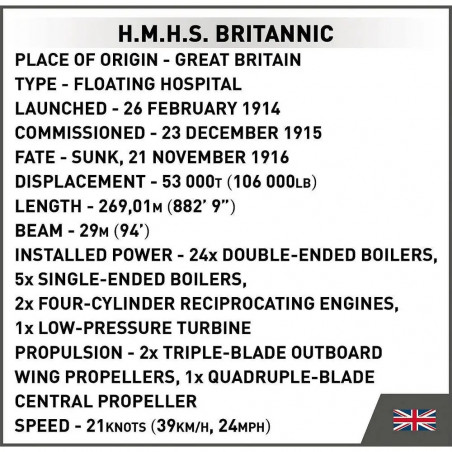 640 PCS HC /1681/ H.M.H.S. BRITANNIC