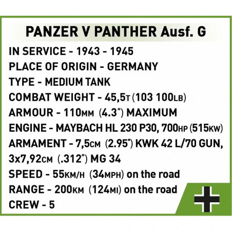 PANZER V PANTHER AUSF.G PUDEL1133