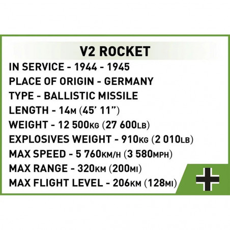 600 PCS HC WWII /3121/ V2 ROCKET/VERGELTUNGSWAFF